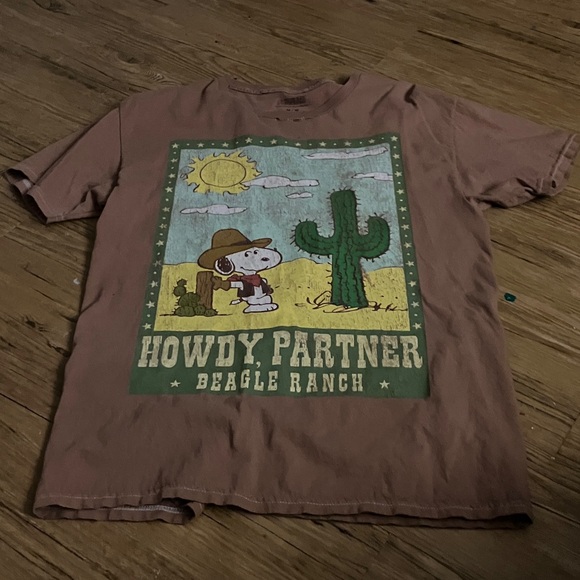 Peanuts Tops - Peanuts Tan Snoopy Tee